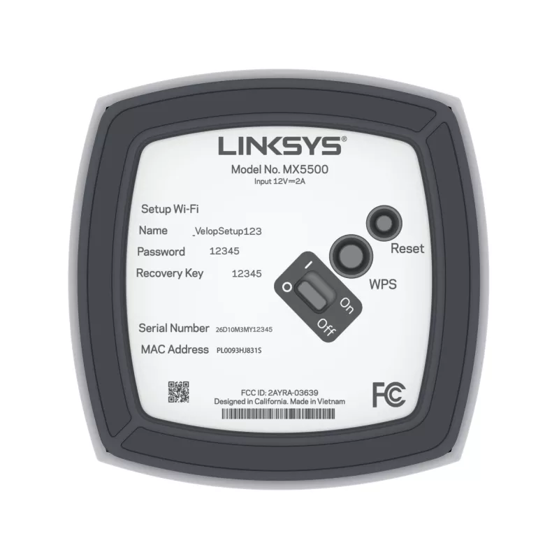 Linksys AX5400 Whole Home Mesh WiFi 6 dual-band systeem, 2-pack