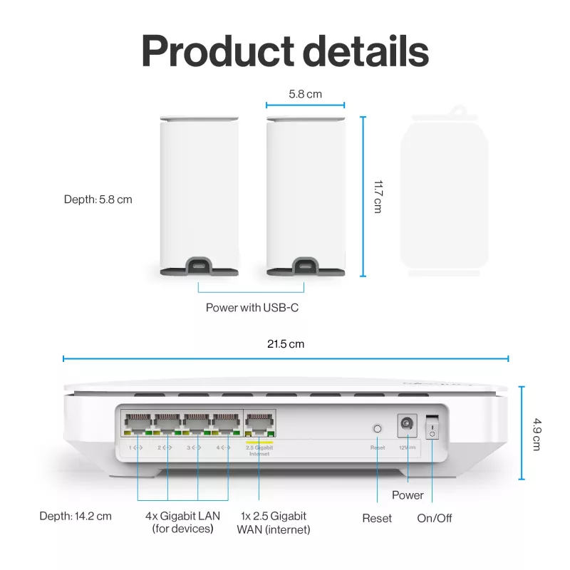 Linksys Velop Micro 6 mesh-systeem – dual-band WiFi 6 AX3000 (3-pack)