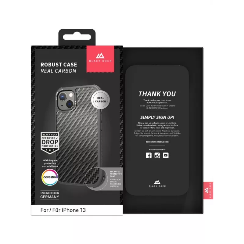 Hama Robust Real Carbon telefoonhoesje 15,5 cm (6,1 inch) hoesje zwart