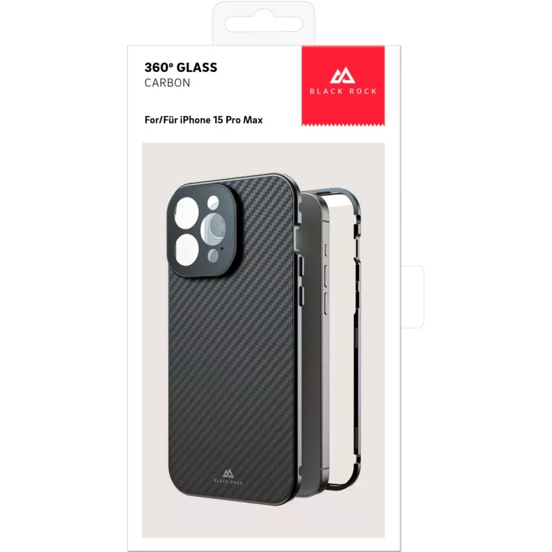 Hama 360° Glas telefoonhoesje 17 cm (6,7 inch) hoes carbon