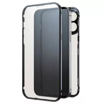 Hama 360° Glas telefoonhoesje hoes zwart voor iPhone 15 Pro Max 6,7 inch