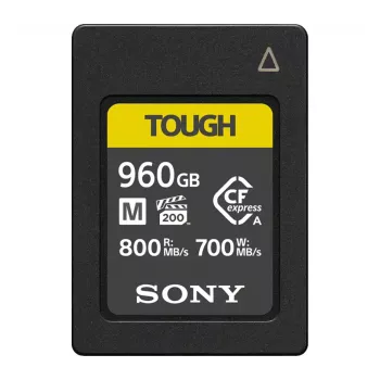 CFexpress Type-A geheugenkaart Sony CEA-M960T — 960 GB, lezen 800 MB/s, schrijven 700 MB/s, stof-/schok-/vochtvast