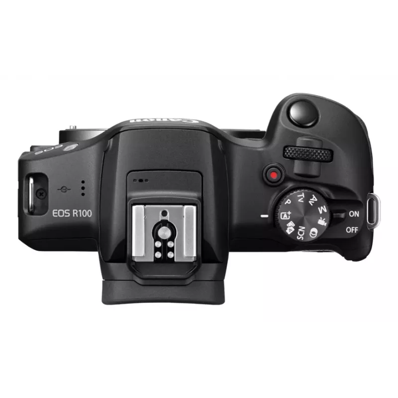 Mirrorless camerabody Canon EOS R100, 24,1 MP CMOS, 6000×4000, 4K, zwart