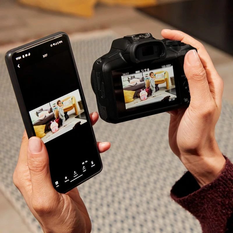 Mirrorless camerabody Canon EOS R100, 24,1 MP CMOS, 6000×4000, 4K, zwart