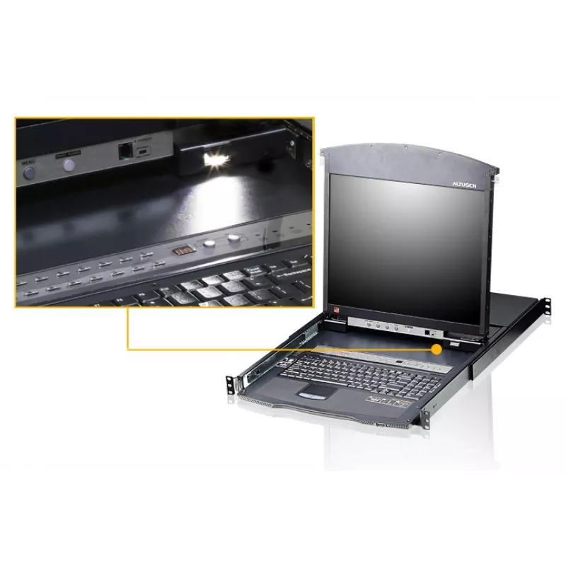 ATEN KL1508AN rackconsole 48,3 cm (19 inch) zwart 1U