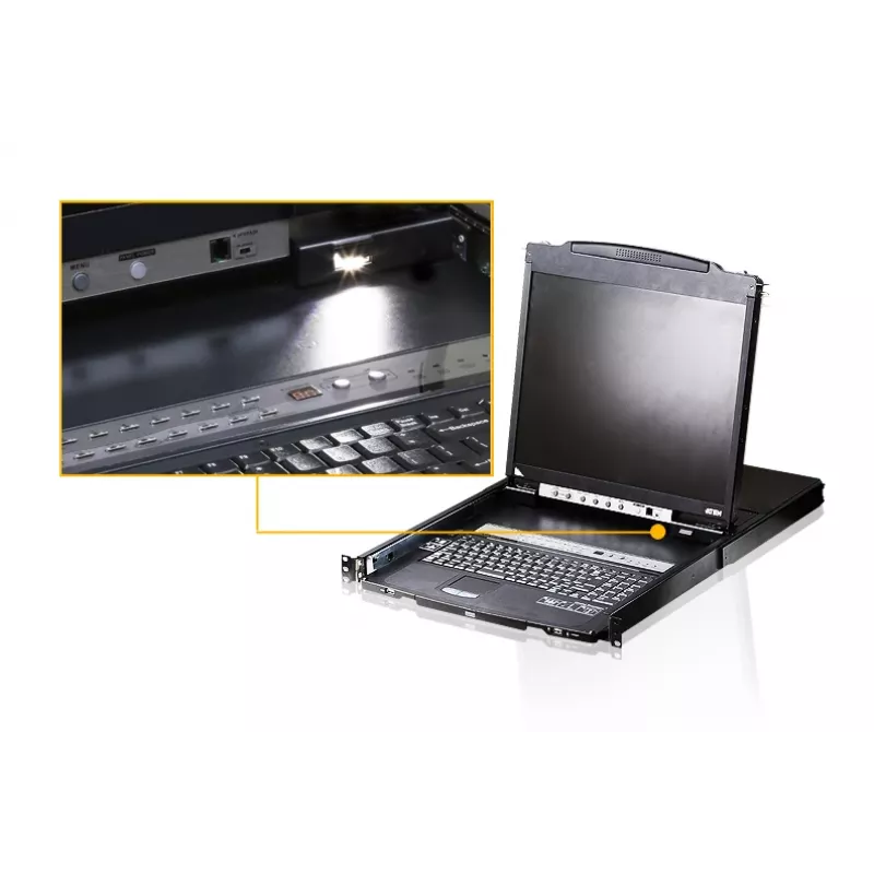 ATEN CL5808N rackconsole 48,3 cm (19 inch) zwart 1U