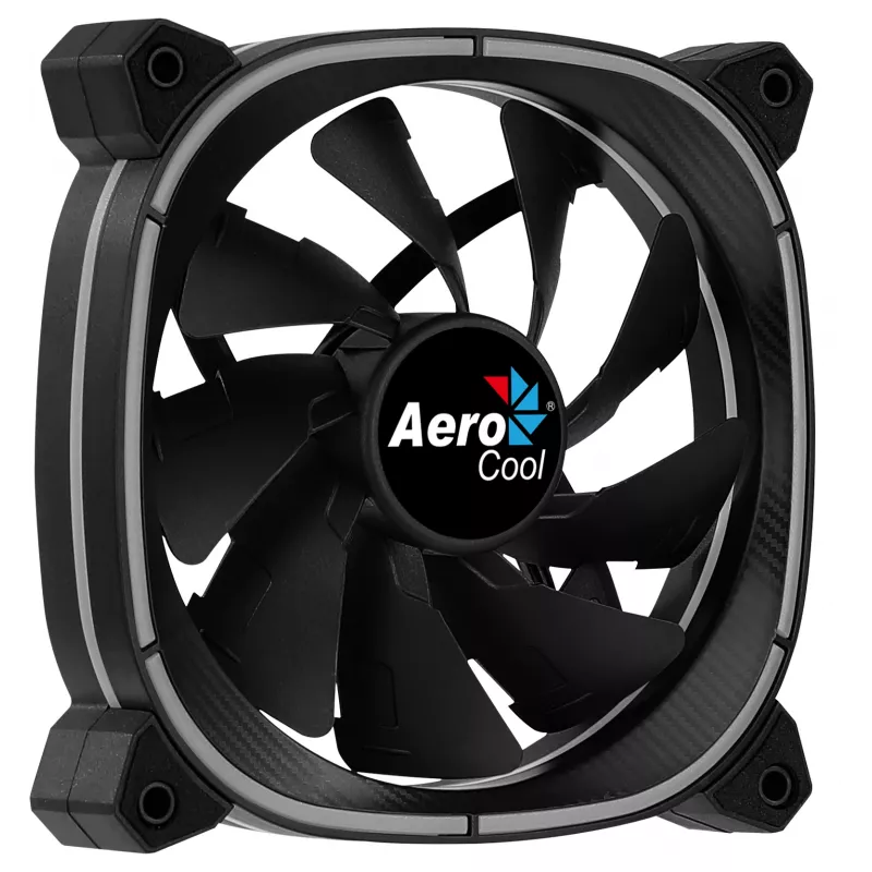 Aerocool ASTRO12 pc-ventilator 12cm LED RGB antivibratie 6 pins zwart
