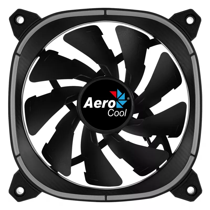 Aerocool ASTRO12 pc-ventilator 12cm LED RGB antivibratie 6 pins zwart
