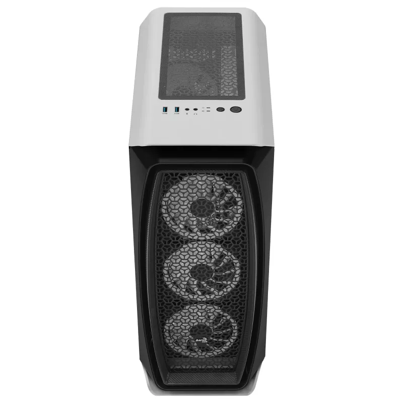 Aerocool AEROONEDUOWHV1 Gaming ATX-behuizing 4xARGB-ventilator wit