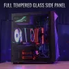 Aerocool Glider gehard glas zwart