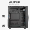 Aerocool Glider gehard glas zwart