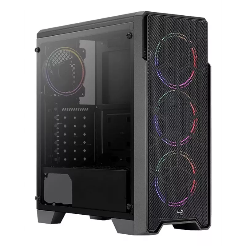 Aerocool Ore gehard glas Midi Tower zwart