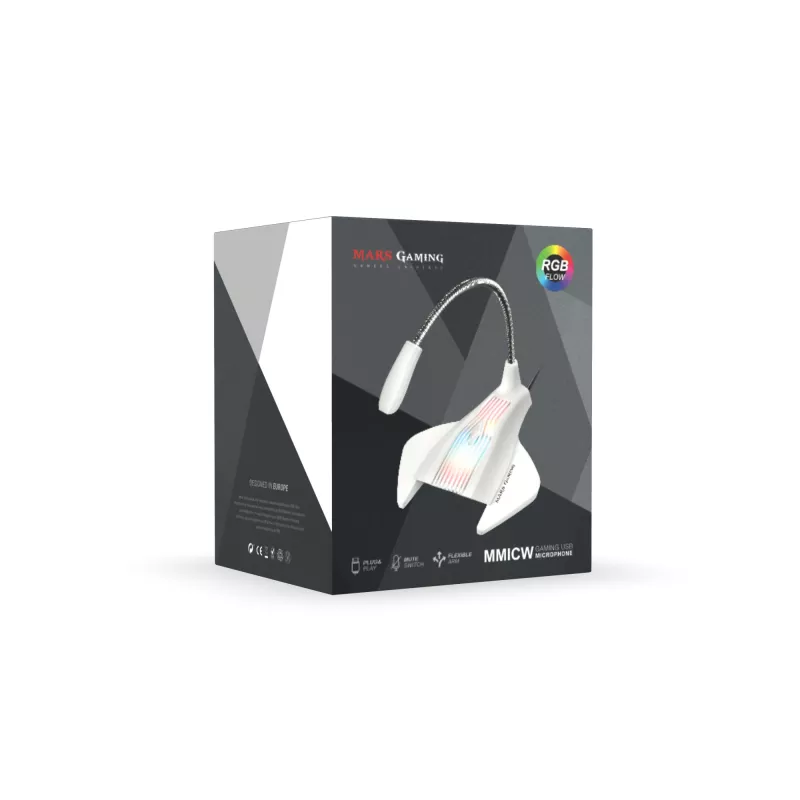 Mars Gaming MMICW microfoon wit tafelmicrofoon