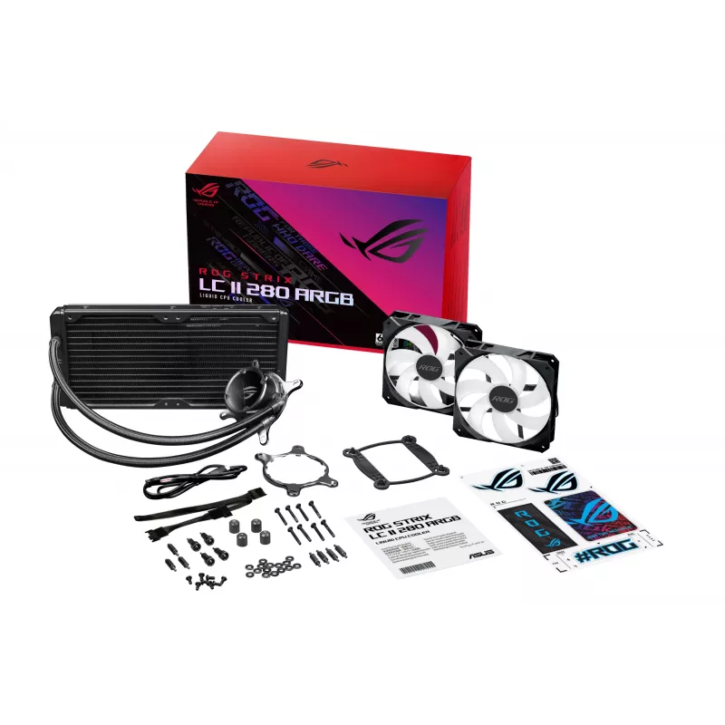 ASUS ROG STRIX LC II 280 ARGB processor all-in-one-vloeistofkoeler 14 cm zwart 1 stuk(s)