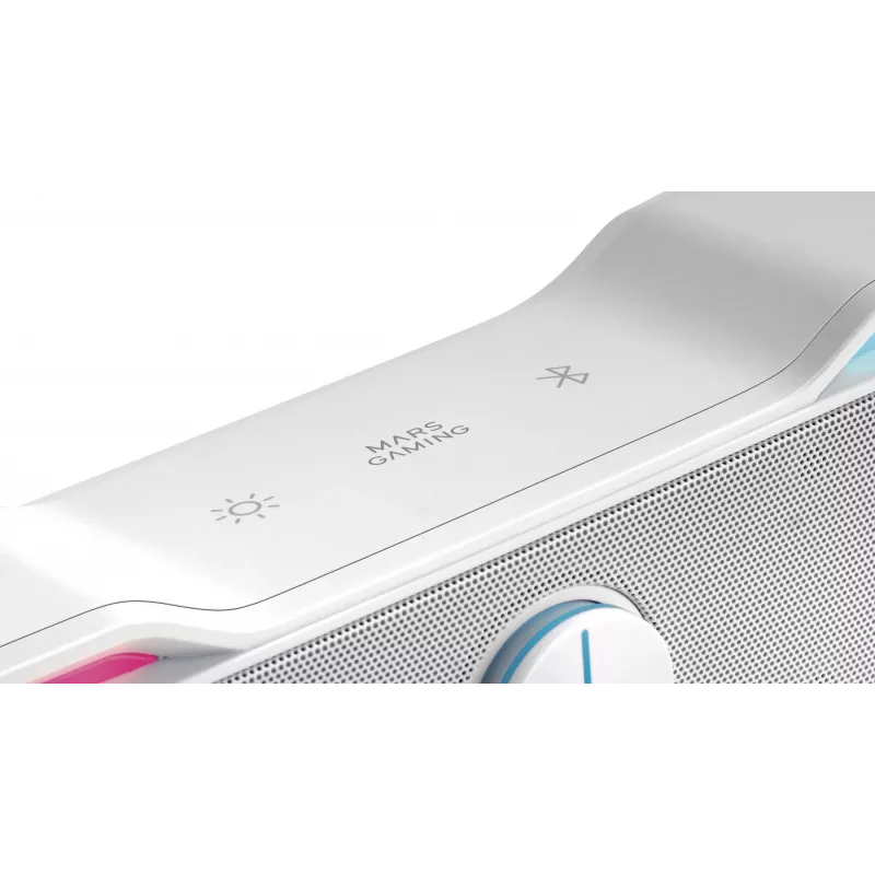 Mars Gaming MSBX, witte luidspreker-soundbar 10W, 10 W, 10 W, wit, bedraad & draadloos, 435 mm, 85 mm