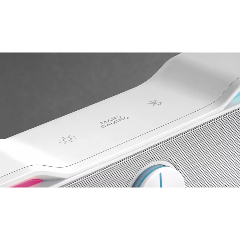 Mars Gaming MSBX, witte luidspreker-soundbar 10W, 10 W, 10 W, wit, bedraad & draadloos, 435 mm, 85 mm