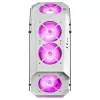 Mars Gaming MC51W wit pc-gaming-ATX-behuizing met dubbel gehard glas, 5x RGB 12cm ventilator