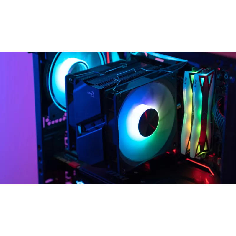 Aerocool Rime 4 Dual Processor-luchtkoeler 12 cm Zwart 1 stuk