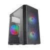 Mars Gaming MC300 Micro ATX Tempered Glass PC-behuizing 3xFRGB ventilator Zwart