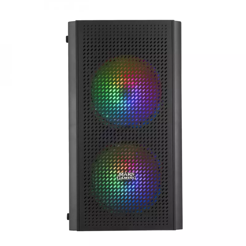 Mars Gaming MC300 Micro ATX Tempered Glass PC-behuizing 3xFRGB ventilator Zwart