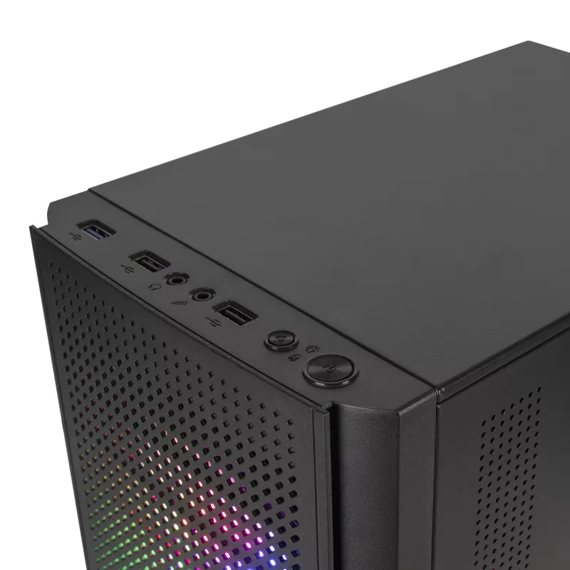 Mars Gaming MC300 Micro ATX Tempered Glass PC-behuizing 3xFRGB ventilator Zwart