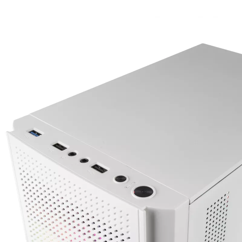 Mars Gaming MC300W Micro-ATX-behuizing met gehard glas, 3x FRGB-ventilator, Wit