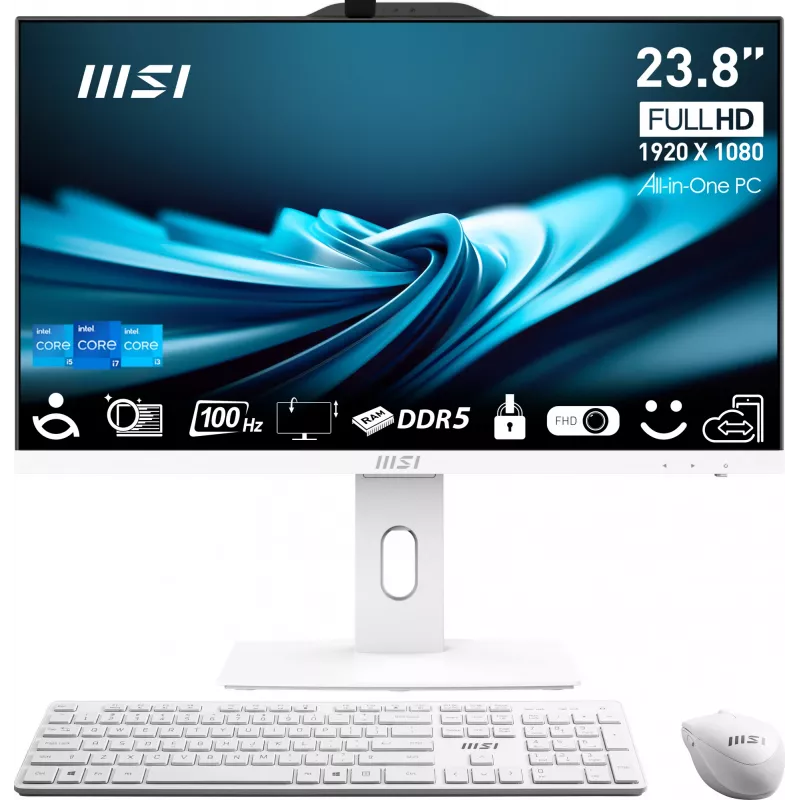Monoblock-pc MSI PRO AP241P 14M — Intel Core i5-14400, 16GB DDR5 5600MHz, 512GB SSD, Intel UHD, Windows 11 Pro