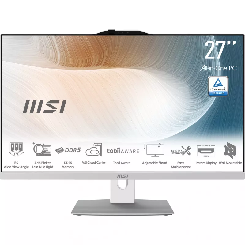 All-in-One PC MSI Modern AM272P 1M-1289DE 27 inch FHD, Intel Core i7-150U, 16GB RAM, 512GB SSD, Windows 11