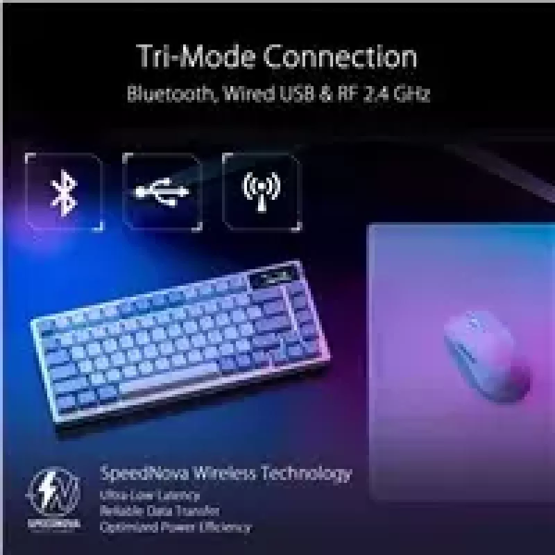 ASUS ROG Azoth Toetsenbord Gaming USB + RF Wireless + Bluetooth wit
