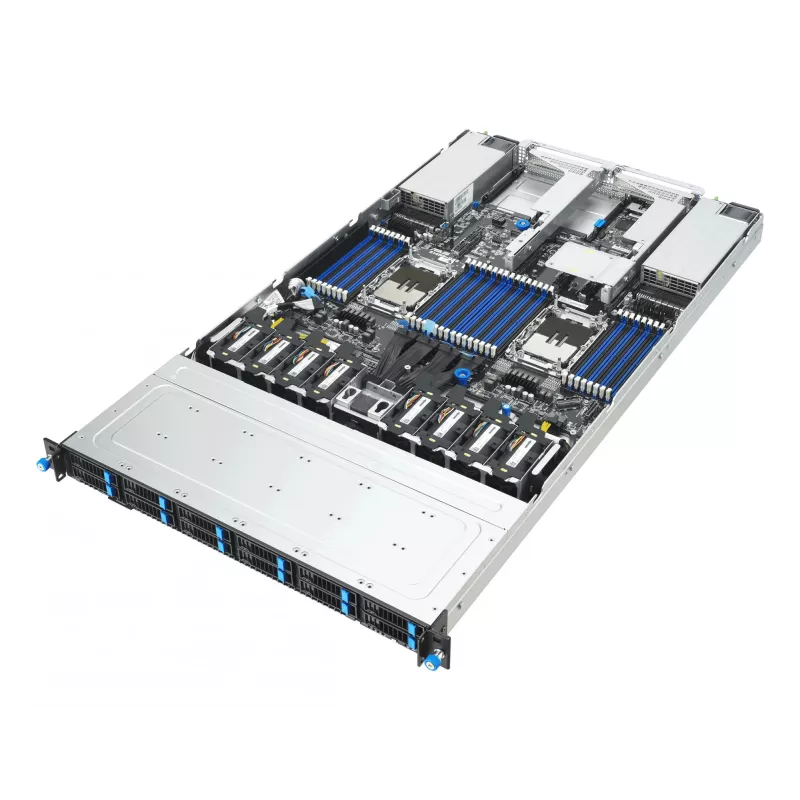 ASUS RS700-E12-RS12U Rack (1U) Zwart, Staal