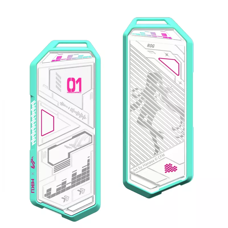 SSD-behuizing ASUS ROG Strix Arion Hatsune Miku Edition Wit M.2 PCIe USB Type-C 10 Gbit/s