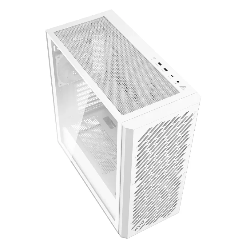 XPG VALOR AIR PRO Mid-Tower behuizing, Midi Tower, PC, wit, ATX, EATX, micro ATX, Mini-ATX, SPCC, gehard glas, meerkleurig