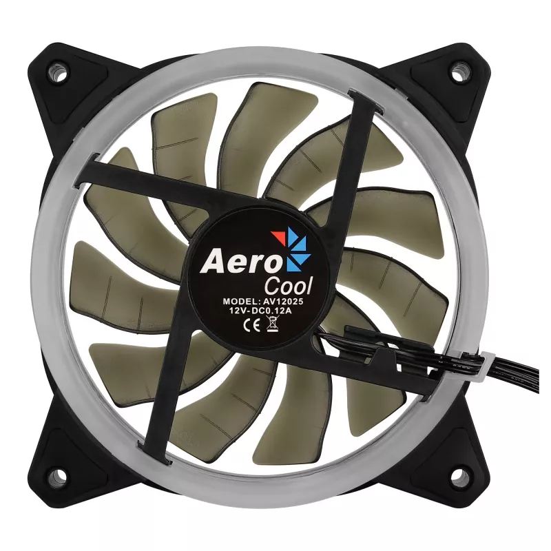 Aerocool Rev RGB computerbehuizingsventilator 12 cm zwart