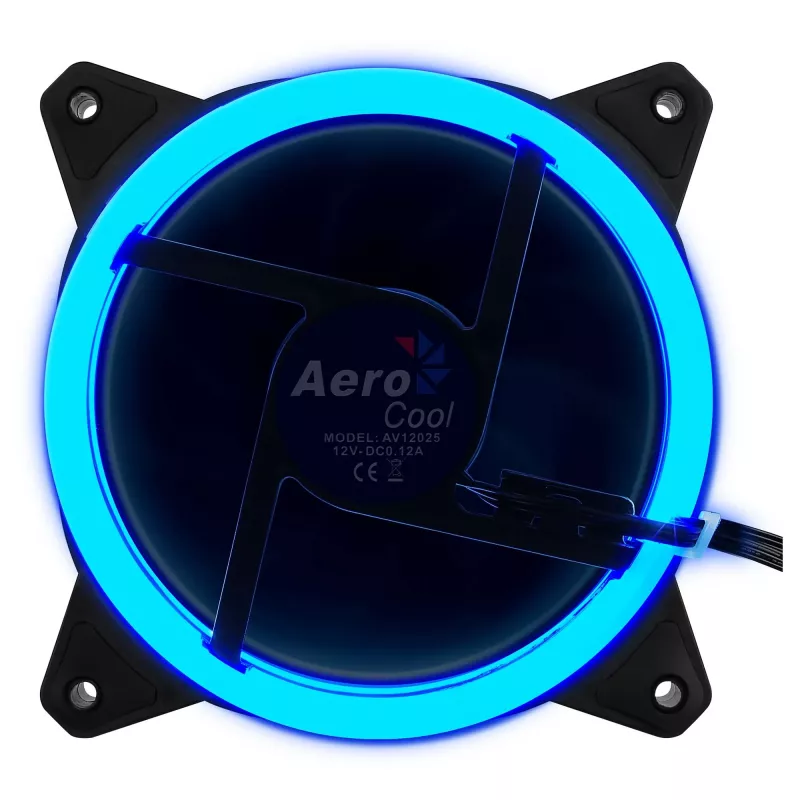 Aerocool Rev RGB computerbehuizingsventilator 12 cm zwart
