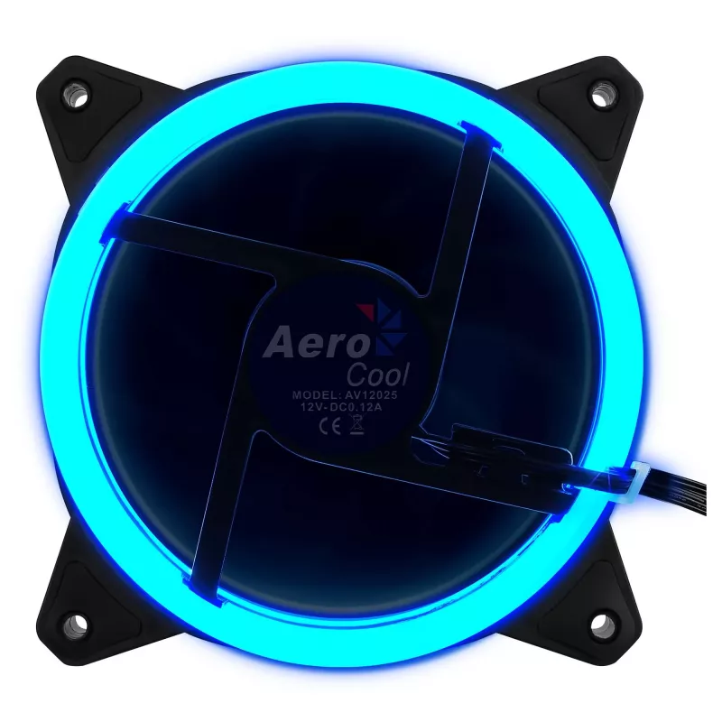 Aerocool Rev RGB computerbehuizingsventilator 12 cm zwart