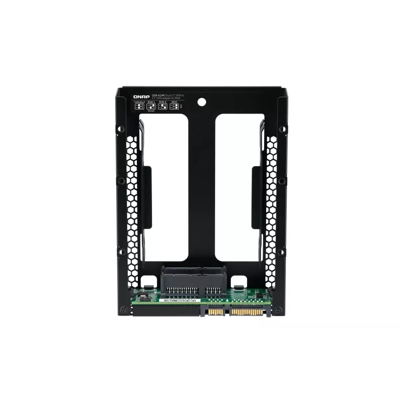 QNAP QDA-A2AR - interne RAID-behuizing - 3.5 naar 2 x 2.5 (8,9 cm naar 2 x 6,4 cm) - RAID 0, 1, JBOD - SATA 6Gb/s