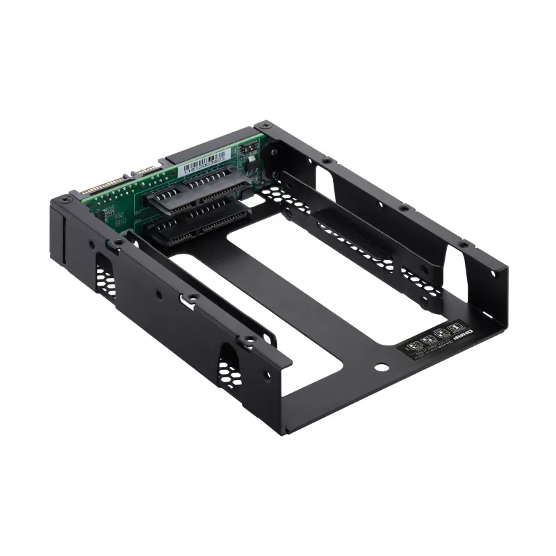 QNAP QDA-A2AR - interne RAID-behuizing - 3.5 naar 2 x 2.5 (8,9 cm naar 2 x 6,4 cm) - RAID 0, 1, JBOD - SATA 6Gb/s