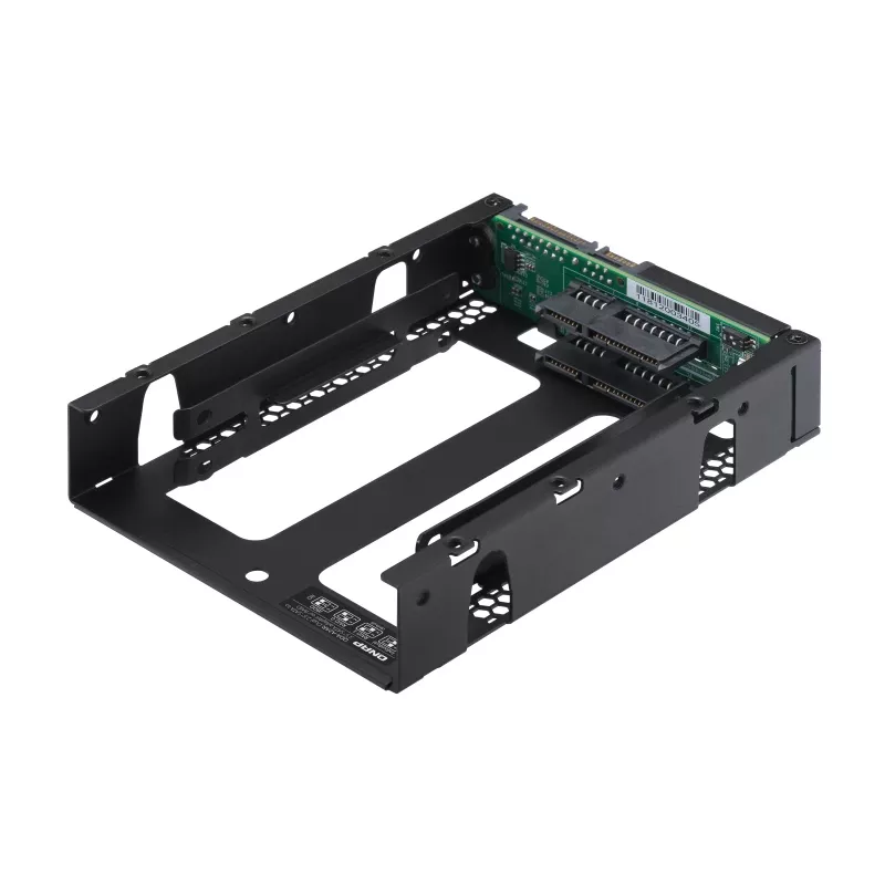 QNAP QDA-A2AR - interne RAID-behuizing - 3.5 naar 2 x 2.5 (8,9 cm naar 2 x 6,4 cm) - RAID 0, 1, JBOD - SATA 6Gb/s