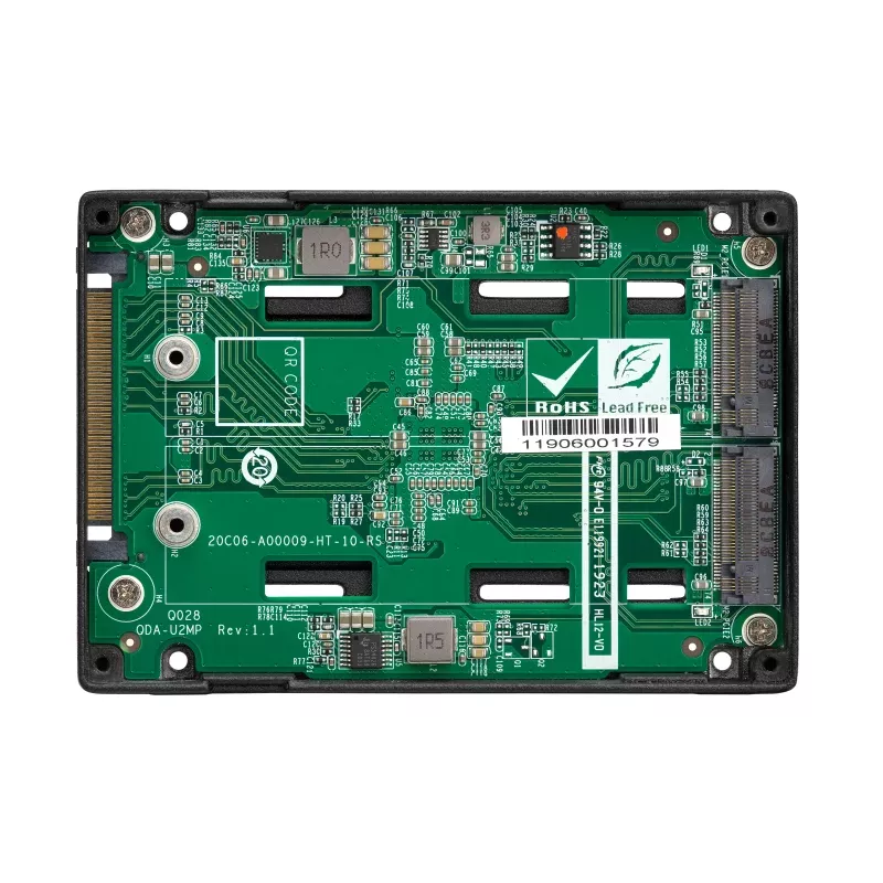QNAP QDA-U2MP opslagbehuizing SSD-behuizing zwart M.2
