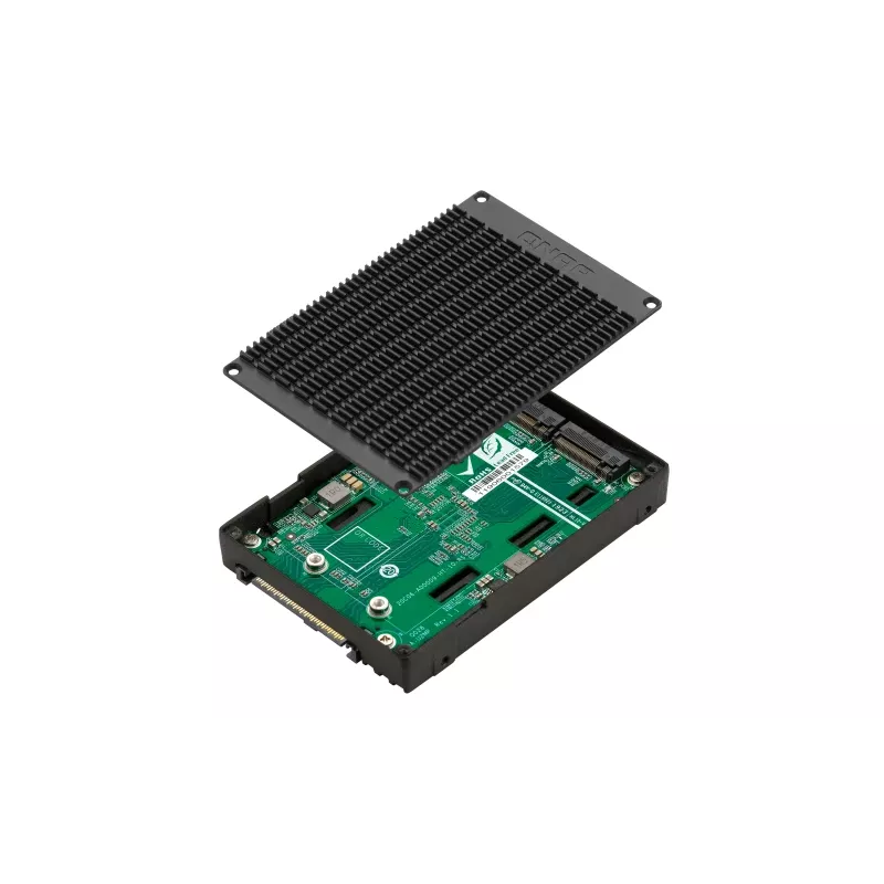 QNAP QDA-U2MP opslagbehuizing SSD-behuizing zwart M.2