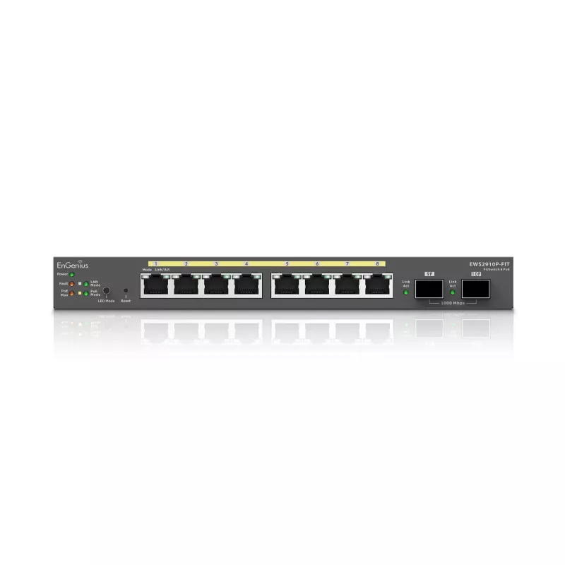 Managed Switch EnGenius FitSwitch 8 PoE 8x Gigabit Ethernet-poorten