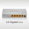 Zyxel MG-105 unmanaged 2.5G Ethernet (100/1000/2500) staal