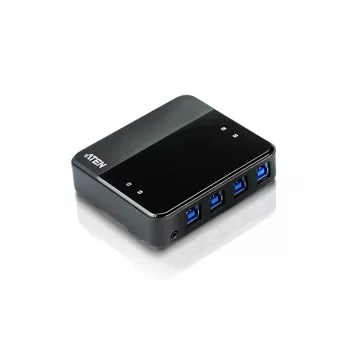 ATEN 4-poorts USB 3.0 randapparatuur-sharing-apparaat, 5 Gbit/s, Micro-USB Type B, zwart, kunststof, 0 - 40 °C, -20 - 60 °C