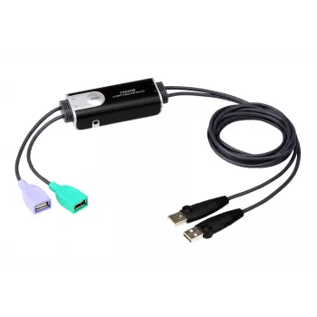 KM-switch ATEN 2-poorts USB Boundless kabel CS62KM