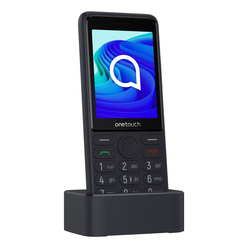 TCL OneTouch 4042S Dual SIM feature phone met oplaadstation, grijs
