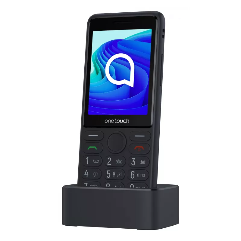 TCL OneTouch 4042S Dual SIM feature phone met oplaadstation, grijs