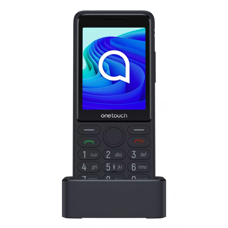 TCL OneTouch 4042S Dual SIM feature phone met oplaadstation, grijs