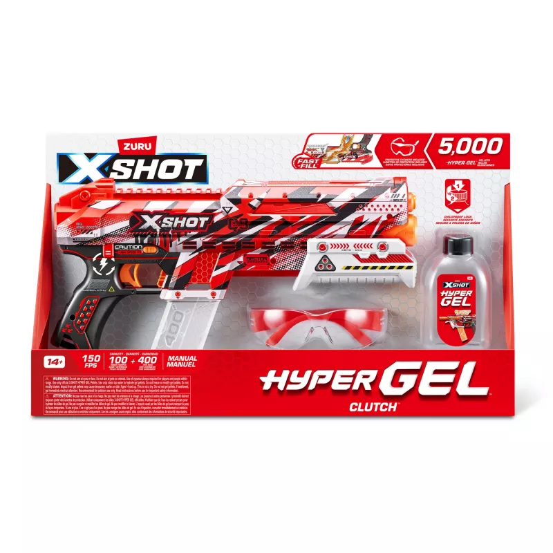 XSHOT Hyper Gel Clutch blaster (5.000 Hyper Gel-pellets) ZURU
