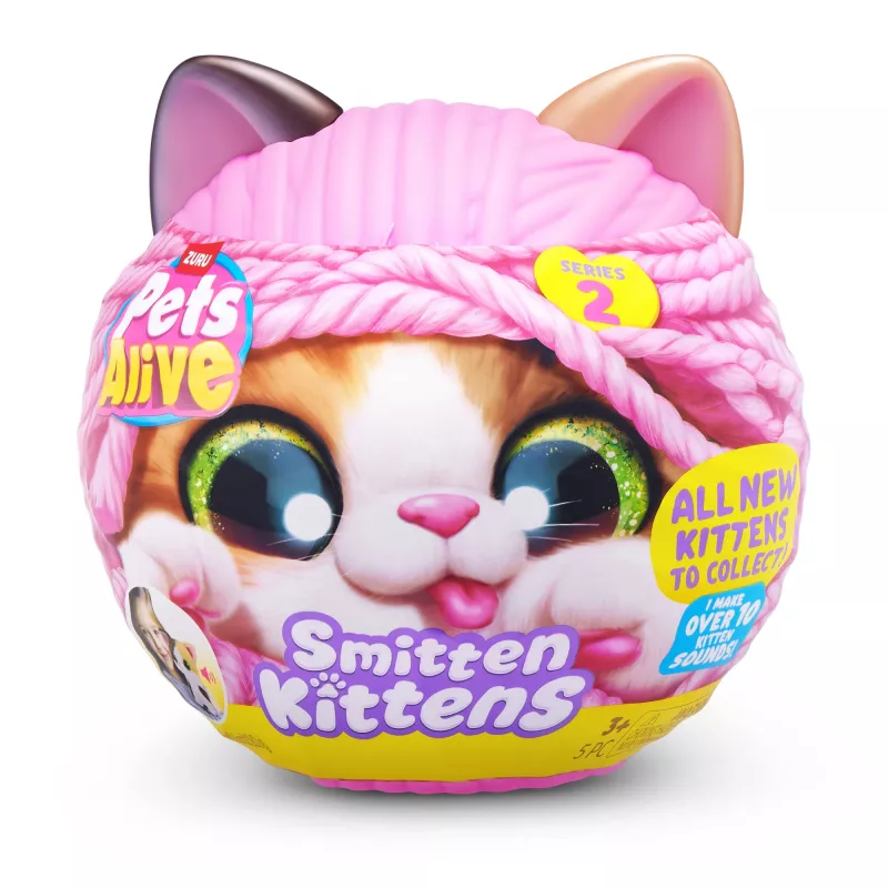 Speelgoedkat Zuru Pets Alive Smitten Kittens Series 2 – interactief geluidsspeelgoed, vanaf 3 jaar, AAA-batterijen