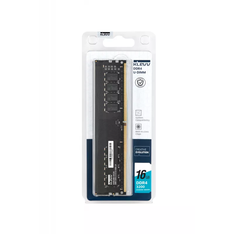 Klevv U-DIMM geheugenmodule 16 GB 1 x 16 GB DDR4 3200 MT/s 288-pins DIMM